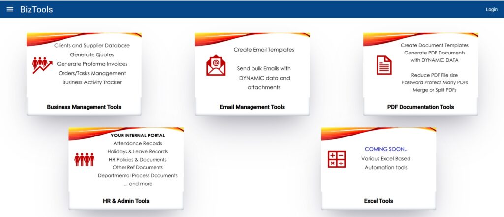 Image for Biztools portal